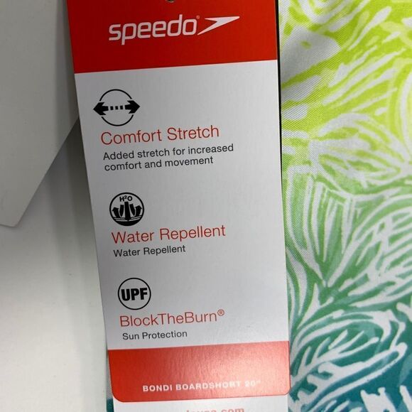 Speedo Swim Small Blue Green Comfort Stretch Water Repellent Mens Swim Trunks - Picture 4 of 10